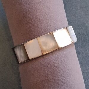 Sleek Mother of Pearl Cuff Bracelet